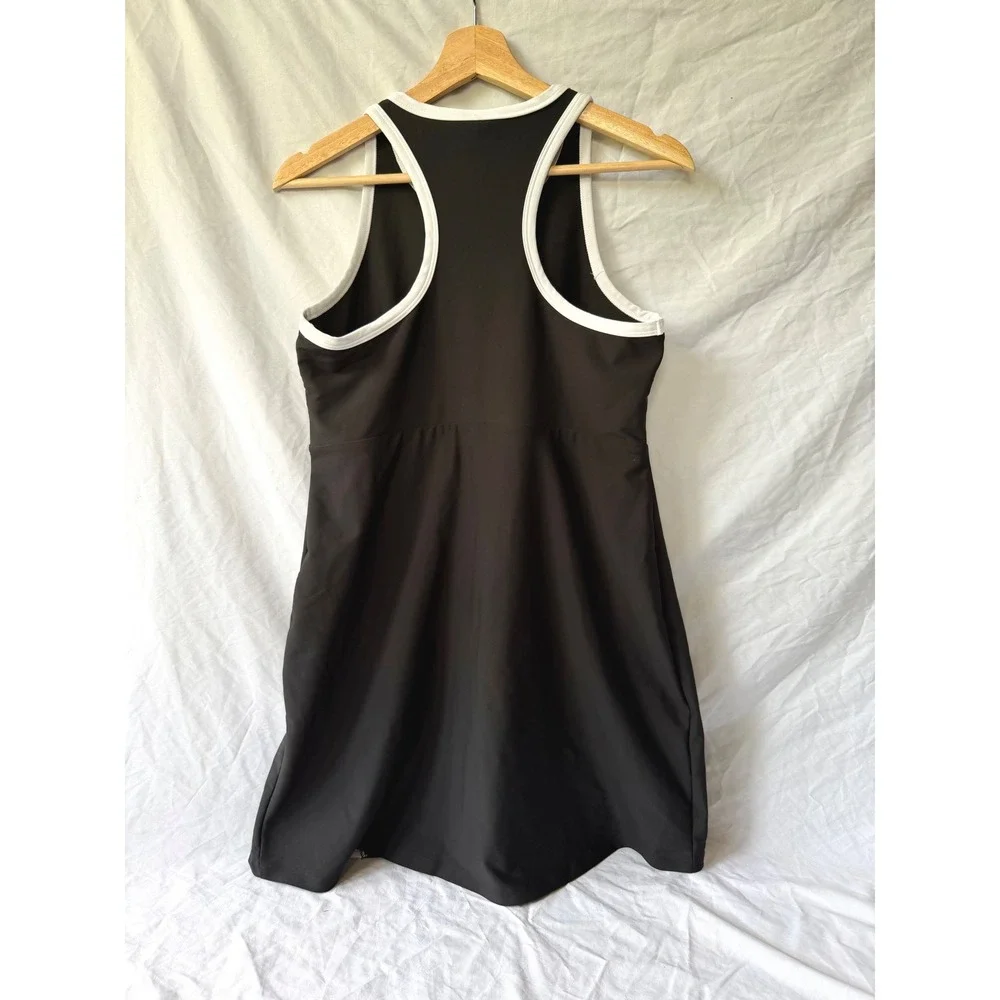 Sage Collective Womens Black White Racerback Athletic Tennis Golf Dress Large - Picture 2 of 5
